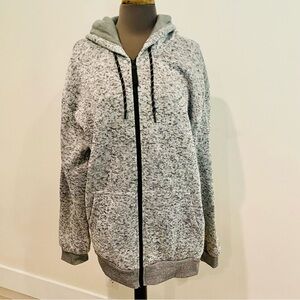 ROK HEATHER GRAY FULL ZIP HOODIE WITH POCKETS SIZE LARGE
